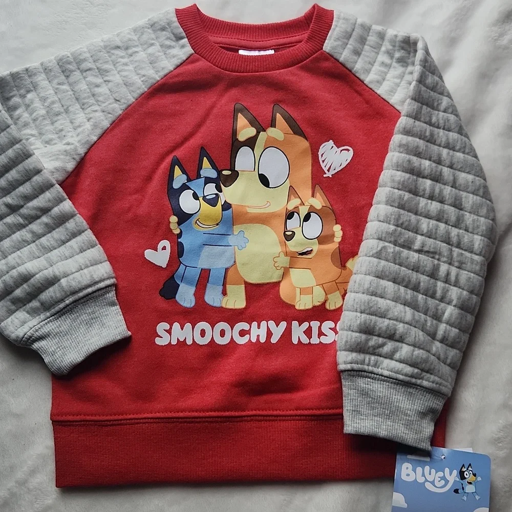 Toddler Bluey / Paw Patrol, Valentines Sweatshirts And Shirt 2T